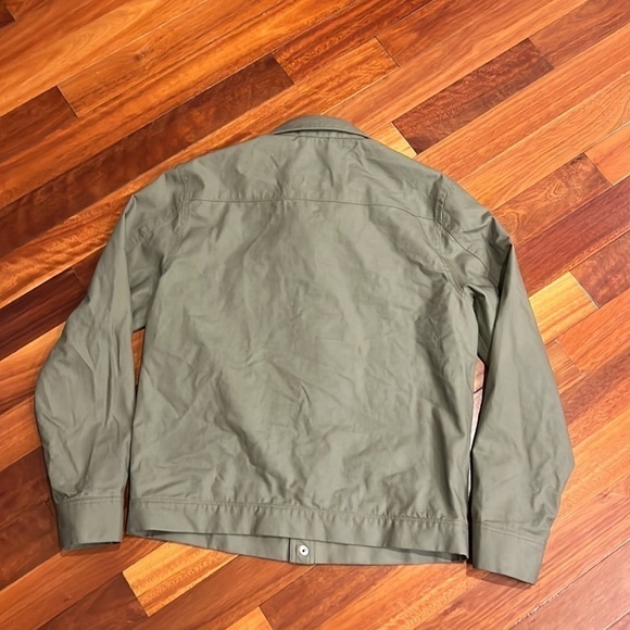 ⭐️ FRAME Two Pocket Cotton Poplin Army Jacket in Deep Army Size Medium - Picture 8 of 9